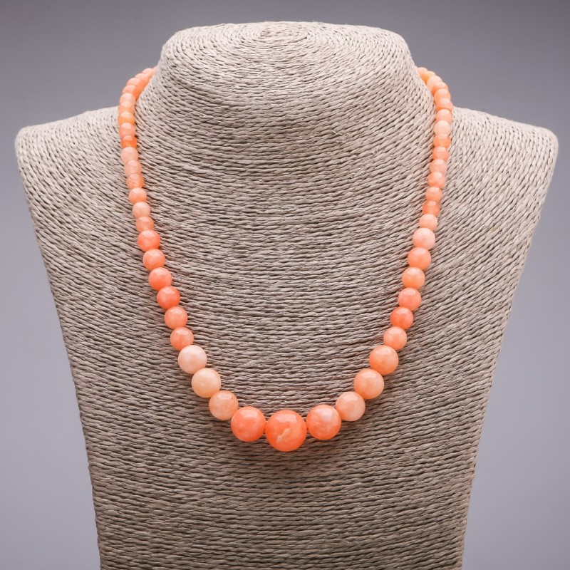 Collar de heliolita (artificial) bolas progresivas, diámetro 6-14 mm, longitud 45 cm