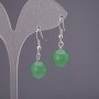 Pendientes de jade con bola lisa, diámetro 12 mm