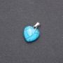 Colgante Corazón azul turquesa 14×14×23 mm (±)