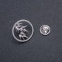 Broche Xuping en rodio con circonitas blancas 22 mm +