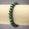 Pulsera elástica de malaquita, cuentas rondel lisas prensadas, diámetro 9×7 mm