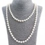 Collares largos de perlas (plástico sintético), diámetro 8 mm, 120 cm+