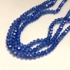 Cuentas facetadas de cristal checo en hilo azul translúcido con efecto gasolina, rondeles facetados, diámetro 8×6 mm, longitud 40–42 cm +