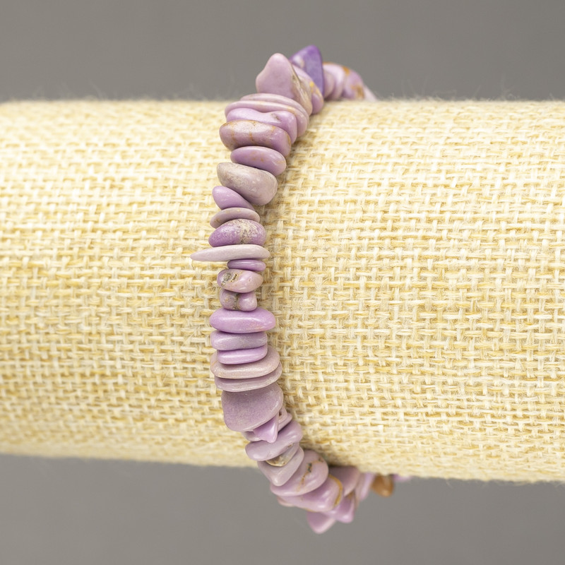 Pulsera elástica de fosfosiderita (artificial) gránulos 8x3 mm+