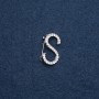 Broche inicial 'S' 28x17 mm color plata
