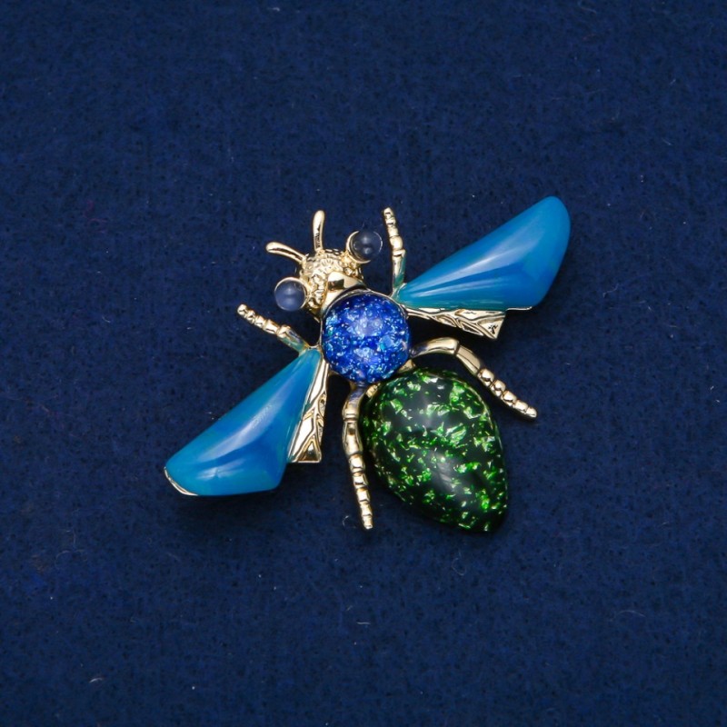 Broche mariposa de metal dorado 47×62 mm +