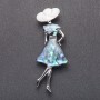 Broche-colgante Madam Haliotis 8, 4×3 cm