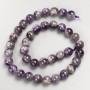 Cuentas de amatista: bolas lisas de 10 mm en hilo, longitud 39 cm ±