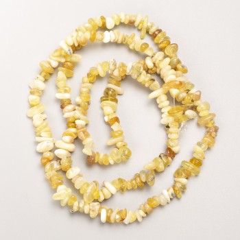 Cuentas de turquesa amarilla, piedra natural, grano fino en hilo, diámetro 7×3 mm ±, longitud 80 cm +