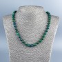 Collar de azurita con cuentas lisas de 8 mm, longitud 48 cm +
