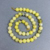 Cuentas de turquesa amarilla, bolas lisas, diámetro 8,5 mm, en hilo, longitud 38 cm+