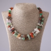 REBAJA! Collar Cleopatra de surtido de piedras naturales, eslabón 12×25 mm y bola de 10 mm, largo 50 cm