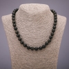 Collar de obsidiana solar de piedra natural, bolas pulidas de 10 mm de diámetro, longitud 48 cm