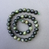 Cuentas de diopsido natural, bola lisa, diámetro 10 mm ±, longitud 39 cm ±