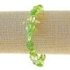 Pulsera de cristal verde, facetada para diopsido cromado, diámetro 10×12 mm ±, longitud 18 cm ± (elástico)
